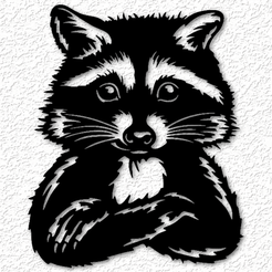 project_20230519_2233517-01.png raccoon wall art raccoon face wall decor 2d art animal