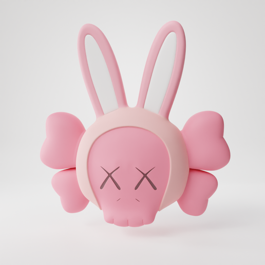 🐇 KAWS ACCOMPLICE RABBIT BUNNY HEAD・Free STL File for ・Cults