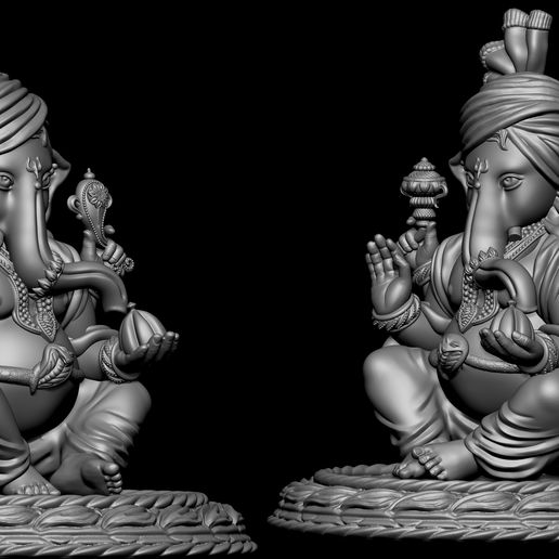 Download STL file Ganesh Ji Model 02 Light Weight Models in All Sizes ...