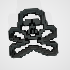 1.png Fichier STL OSRS RS3 wilderness PK skull icon cookieter・Plan à imprimer en 3D à télécharger