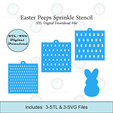 Etsy-Listing-Template-STL.png Easter Peeps Sprinkles Stencil | Laser or 3D Printed, Decorating Stencils | Digital Download STL & SVG Files