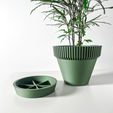 untitled-2497.jpg The Nari Planter Pot with Drainage Tray: Modern and Unique Home Decor for Plants and Succulents  | STL File
