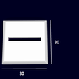 30x30slot1.png Квадратное основание 30x30 мм с прорезью1