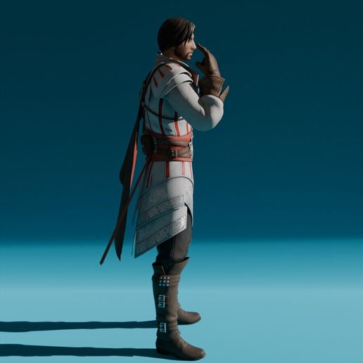 STL file Ezio Auditore Low Poly 👾 (OBJ)・3D printing design to download ...