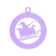 boule de noel traineau.stl 3D Christmas bauble