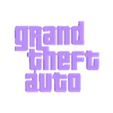 Grand_thef_Auto.stl GTA 6 - Grand Theft Auto - Logo -