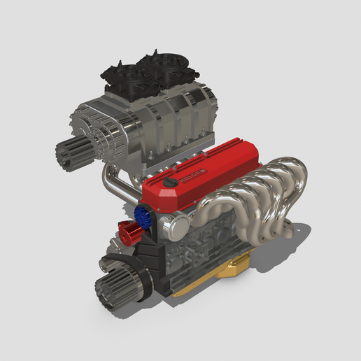 💭 Holden RB30 Supercharged engine 2x intakes・ STL File for 3D printing ...