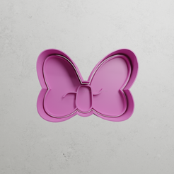 push-diseño.png STL-Datei Minnie-Maus-Fliege・Modell zum Herunterladen und 3D-Drucken