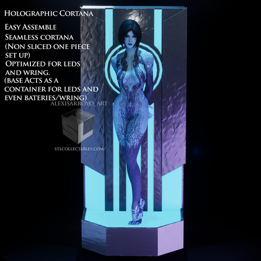 Halo Cortana Holographic Version 3D model