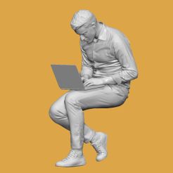 DOWNSIZEMINIS_man_notebook01.jpg Файл STL ЧЕЛОВЕК С БЛОКНОТОМ ДЛЯ ДИОРАМЫ・3D модель для печати скачать