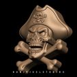 3D-pirate-bas-relife-3d-print-Holloween-3d-model,stl-file,3d-printable,3d-print-model,bas-relie.jpg 3D Pirate Skull Cross bone Bas relief design STL