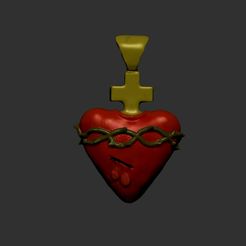 coeur-sacré-1.jpg Colgante Sagrado Corazón de Jesús