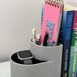 IMG_8676.jpg 3D Printed Bookend Organizer with Dual Storage – Hidden Compartment & Tray