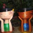 WhatsApp Image 2020-07-26 at 13.19.29 (1).jpeg STL file Pot for succulent Dream Woman's Head・3D printer model to download