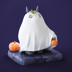 aaa1.png Free STL file Halloween Totoro・Template to download and 3D print, Hirama