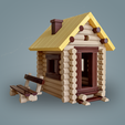 001.png Log Cabin House Constructor Toy