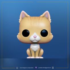 Gatuno-peludo-jpeg-render.jpg Fichier STL FUNKO POP CAT V2 (CUSTOM PET'S)・Idée pour impression 3D à télécharger