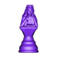 Queen FDM.stl MEDIEVAL CHESS 3D PRINT