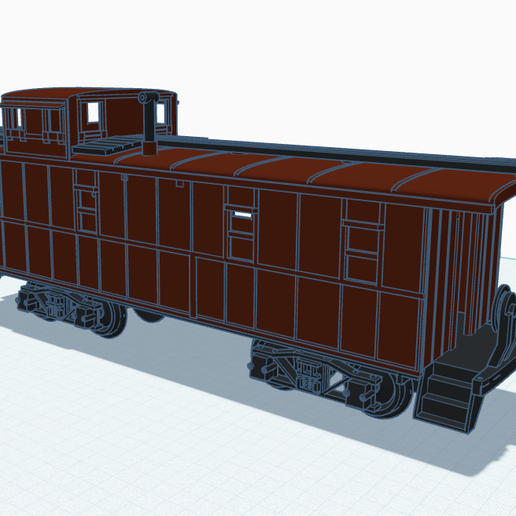 G Scale 1:29 Steel Caboose with Cupola 3D model