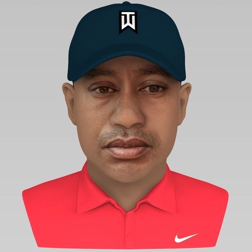 Tiger Woods bust for full color 3D printing 3D model