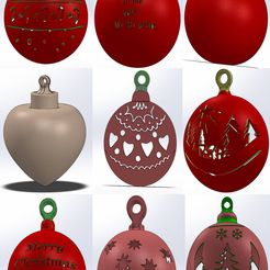 Christmas-Tree-Decortation.jpg Fichier STL Décorations de l'arbre de Noël 31 Designs・Design pour impression 3D à télécharger