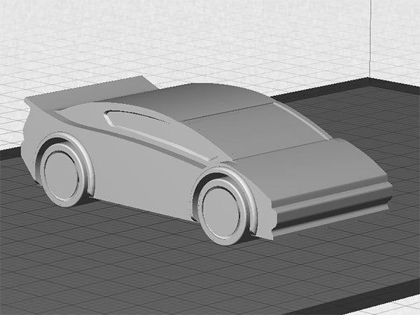 sportscar-1_display_large.jpg Download free STL file Sports Car - One piece print with moving wheels • 3D printer template, Muzz64