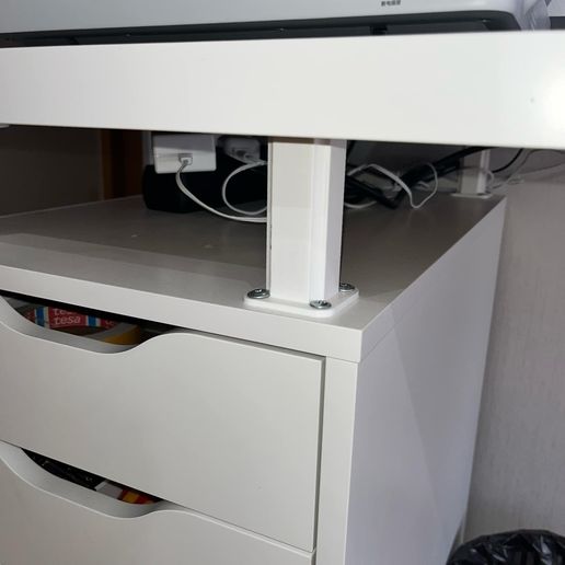 🏢 Ikea Desk Riser | 70MM/80MM/90MM/100MM・ STL File for 3D printing・Cults