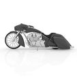 12.jpg Bagger Chopper Motorcycle for 3D Print