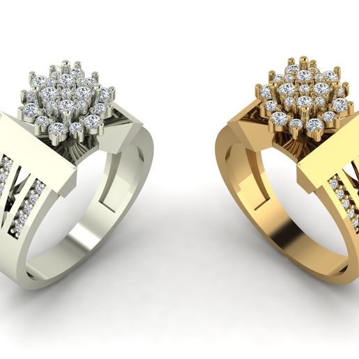 💍 Two-piece solitaire ring・ 3D File for 3D printing・Cults