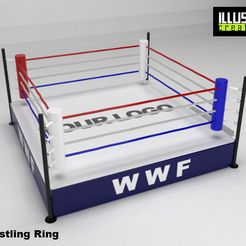 Wrestling_Ring-01.jpg Archivo 3D Anillo de lucha libre・Diseño de impresión en 3D para descargar