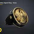 Atreides-ring-color.2.png Download free STL file Atreides Signet Ring - Dune • 3D printing template, 3D-mon