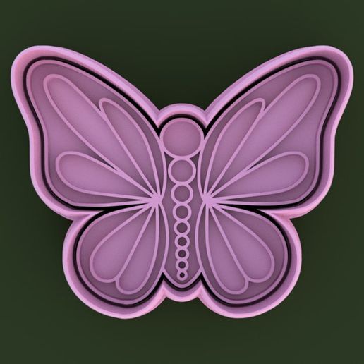 butterfly cookie cutter - butterfly - 3D model önizlemesi