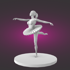 Балерина-render.png Archivo STL Bailarina・Plan de impresión en 3D para descargar