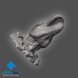 TREX_head_break5.jpg 3D Printable Wall Busting Trex Head