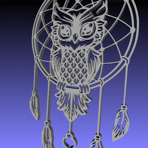 snapshot02.png STL-Datei Owl dream Catcher (Buho, lechuza, atrapasueños). Arte 2D. herunterladen • 3D-druckbares Modell, sergiomdp01