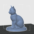 2.png Serene Sitting Cat Figurine (3D Print STL)