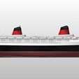 Untitled-6.jpg Download STL file S.S. FRANCE (1960) ocean liner printable model - full hull and waterline versions • Object to 3D print, LinersWorld