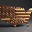 US-Map-We-The-People-©.jpg US Flag and Map - We The People - Pack - CNC Files For Wood, 3D STL Models