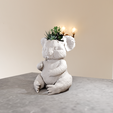 koala-sculpture-planter-2.png Koala planter pot flower vase stl 3d print file