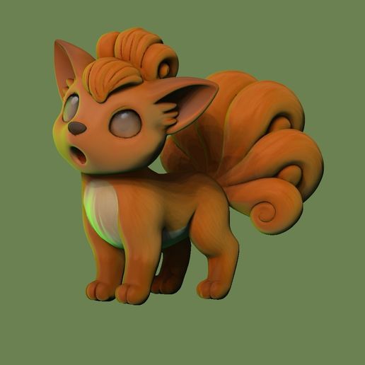 👾 vulpix・ OBJ File for 3D printing・Cults