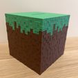 3D135E04-F8E7-4A39-81CB-B193EB379D66.jpeg 3D file Minecraft Grass Block Piggy Bank・3D printing template to download
