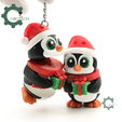 Cobotech-Christmas Penguin Articulated Keychain_01.png Cobotech Christmas Penguin Articulated Keychain - Cute Backpack Keychain