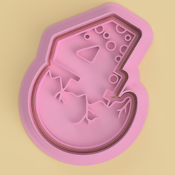 N4.png Number four cookie cutter (Number four cookie cutter)