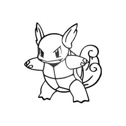 wartortle.png Файл STL Настенное искусство покемона Вартортла・Дизайн 3D принтера для загрузки