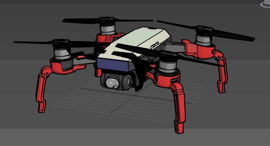 Free STL file DJI Spark Foldable Spider Leg・3D printing template to ...