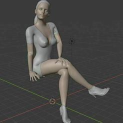 M40.jpg Descargar archivo STL M40 Mujer secretaria sentada • Plan para imprimir en 3D, Builder3D