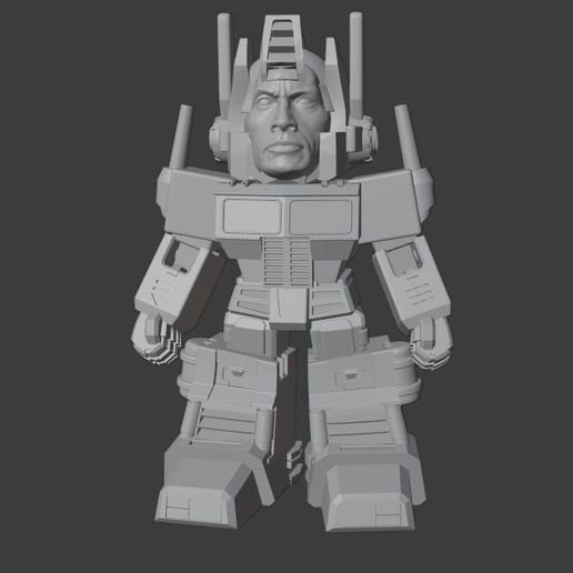 Rocktimus Prime (The Rock + Optimus Prime) 3D model