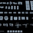1.jpg 500 PART 3D Scifi Multi Kitbash - Pack - Asset - Prop - Greeble - Panel