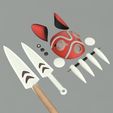 02.jpg Princess Mononoke San weapon, jewelry and accessories set, Phase One. Anime, props, cosplay