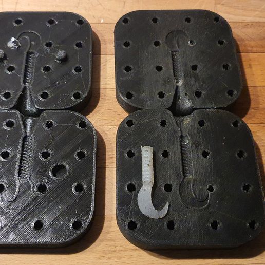 Artificial worm bait mould 3D model